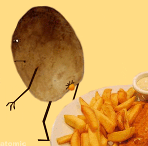 poop potato fries french fries diarrhea GIF