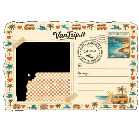 Road Trip Postcard Sticker by VanTrip.it