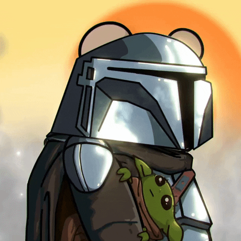 Star Wars Baby Yoda GIF by SuperRareBears