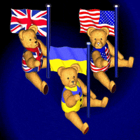 American Flag Slava Ukraini GIF