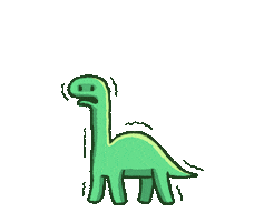 Scared Dino Sticker