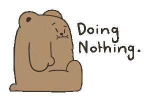 Bored Teddy Bear Sticker