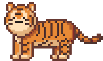 Big Cat Pixel Art Sticker by JK