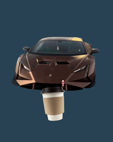 Coffee Lamborghini Huracan GIF