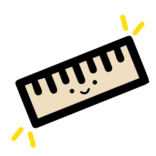 Happy Ruler Sticker by Pysselbolaget