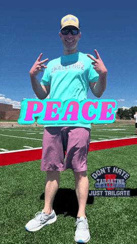 Peace GIF by Tailgating Challenge