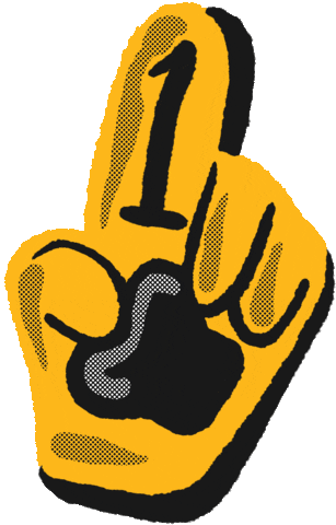 Number 1 Foam Finger Sticker by University of Missouri