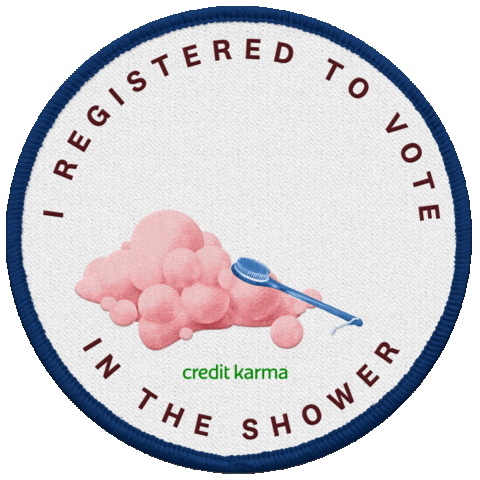 Register To Vote Sticker by Credit Karma