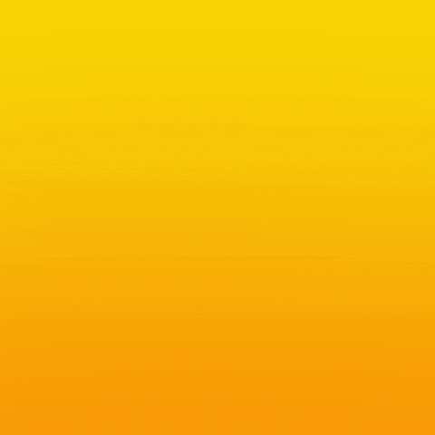 Digital art gif. Hand with henna tattooing sloshes a cup of coffee with a Hamsa and the message "Good morning," on a yellow-orange background.