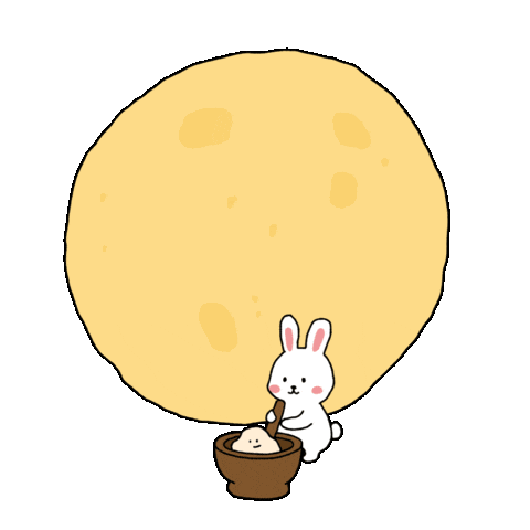 Full Moon Rabbit Sticker