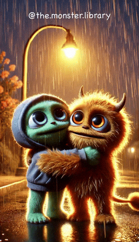 Night Hug GIF by The Monster Library