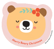 Christmas Teddy Wishes Sticker