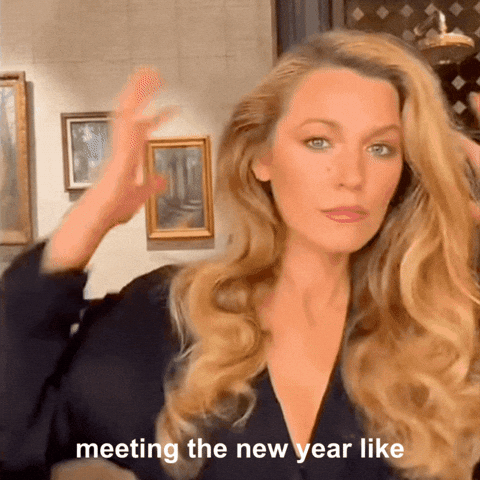 Happy New Year Hair Flip GIF by Blake Lively Fan