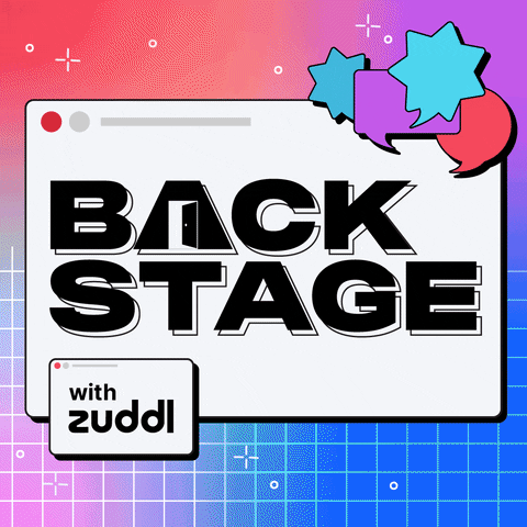 WeAreZuddl podcast tech events backstage GIF