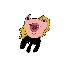 Pink Smile Sticker by crispypanda