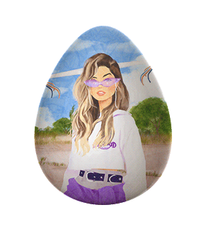 Gameland Glass Violet Sticker by 47street