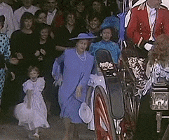 Queen Elizabeth Running GIF by MOODMAN