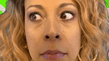ComedianHollyLogan crazy eyes scared weed GIF