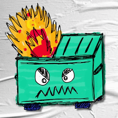 Fire Dumpster GIF by Todd Rocheford