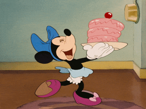 GIF de joyeux anniversaire excité par Mickey Mouse