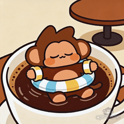 Relaxing Coffee Time GIF by Chimpers
