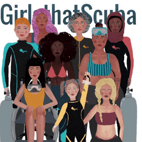 Scuba Diving Female Diver GIF by Girls that Scuba