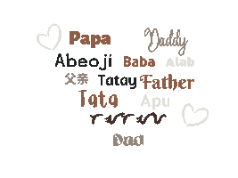 Fathers Day Heart Sticker