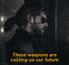 Metal Gear Solid "These weapons are costing us our future" Kazuhira quote
