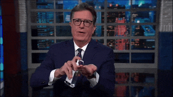 Stephen Colbert Hand Sanitizer GIF by The Late Show With Stephen Colbert