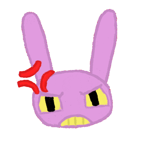 Angry Bunny Sticker