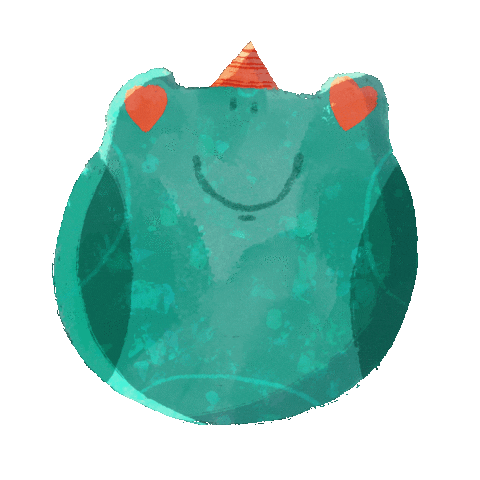 Frog Love Sticker by Orlando Korzo