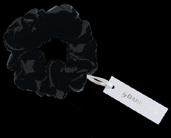 bydariiaday black silk scrunchie hair accessories GIF