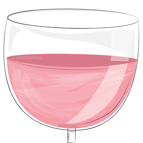 Wine Rose Party GIF by Halie Jost Illustration