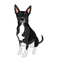 Dog Sticker by Wagboo