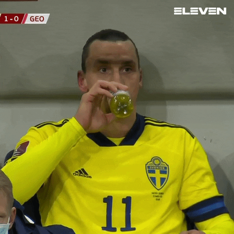 Zlatan Ibrahimovic Drinking GIF by ElevenSportsBE