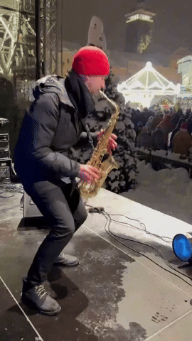 Red Cap Saxophone GIF by #nikaachris
