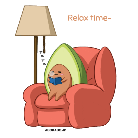 Sleep Relax Sticker by abokado_japan