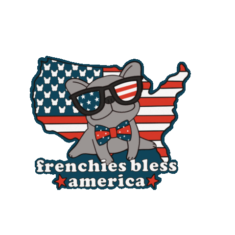 Fourth Of July Sticker by frenchiefriendsbrand
