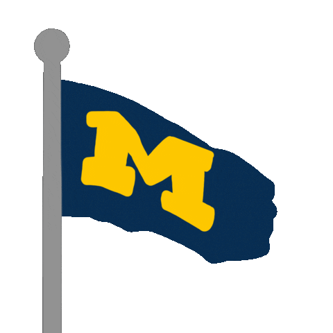 University Of Michigan Flag Sticker by Alumni Association of the University of Michigan