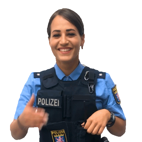 Laugh Sticker by Polizei Hessen Karriere