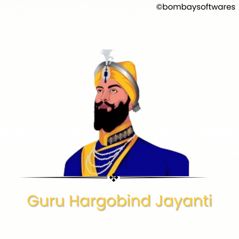 Guru Hargobind Sikhism GIF by Bombay Softwares