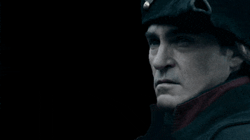 Movie gif. Joaquin Phoenix as Napoleon in Napoleon. He looks off with a stone cold stare, mouth fixed in a thin line. Text, "There's nothing I can do."