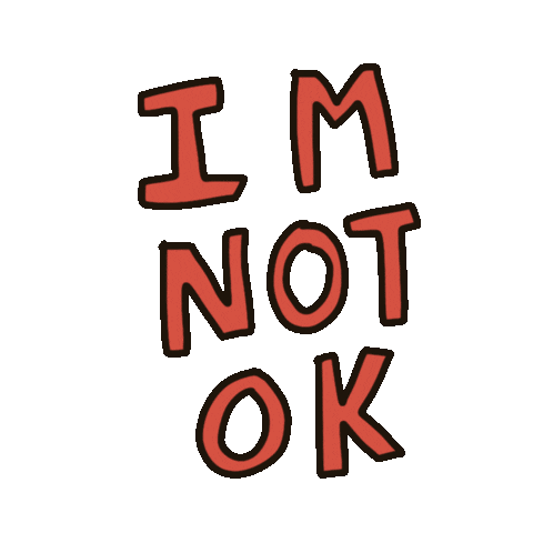 Anxiety Im Not Okay Sticker by Theweirdandwild
