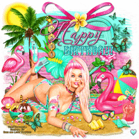 Happy Birthday Flamingo GIF