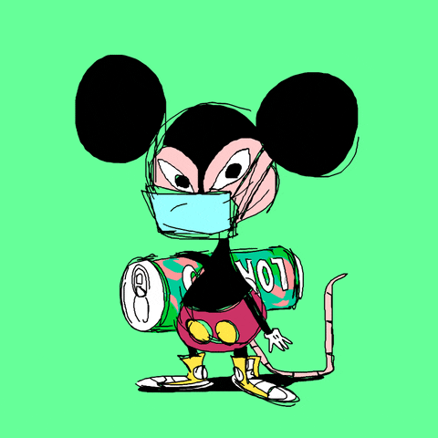 Mask Mickey GIF by sarahmaes