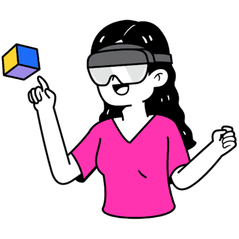 Happy Vr Sticker by HelloHolo