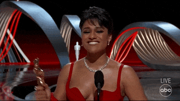 Happy Best Supporting Actress GIF by The Academy Awards