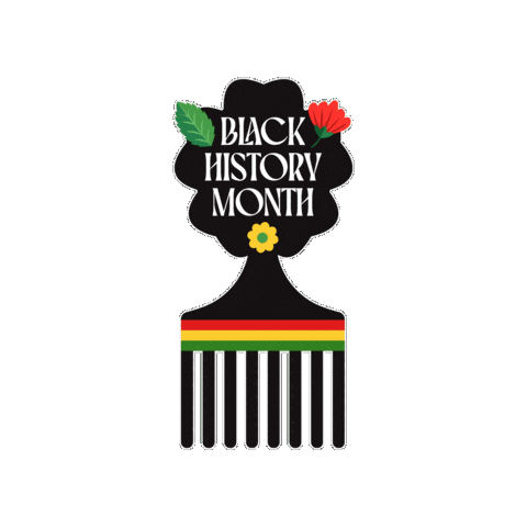 Black History Month Afro Pick Sticker