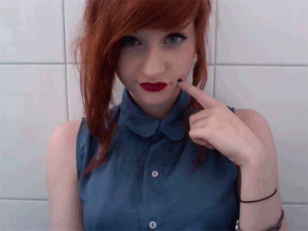 Beautiful Girl Redhead GIF
