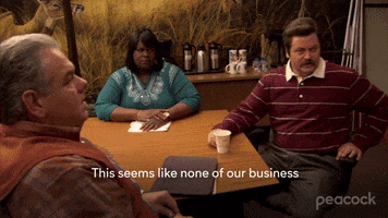 Gossiping Ron Swanson GIF by Parks and Recreation